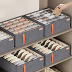Organisateur de tiroir gris pour sous-vêtements et chaussettes